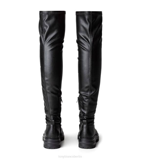 Kampfstiefel| de Tony Bianco Frauen wilde lange Stiefel schwarze Venezia 4624562